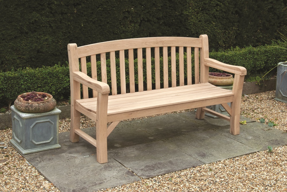 Traditional Oak Garden Bench Hartwells Fencing